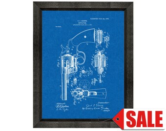 Revolver Patent Print Poster - 1903 - Historical Vintage Wall Art - Great Gift Idea