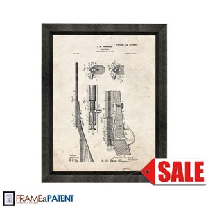 Winchester 1900 bolt action single shot .22 Rifle Patent Print Poster - 1899 - Historical Vintage Wall Art - Great Gift Idea