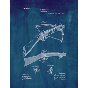 Crossbow Patent Print Poster - 1897 -  Historical Vintage Wall Art