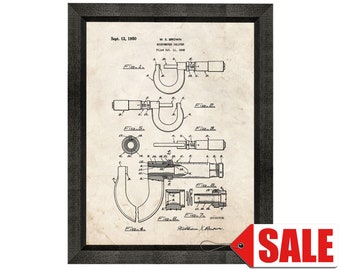 Micrometer Caliper Patent Print Poster - 1950 - Historical Vintage Wall Art - Great Gift Idea