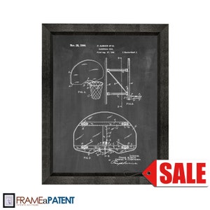 Basketball Goal Patent Print Poster - 1944 - Historical Vintage Wall Art - Great Gift Idea