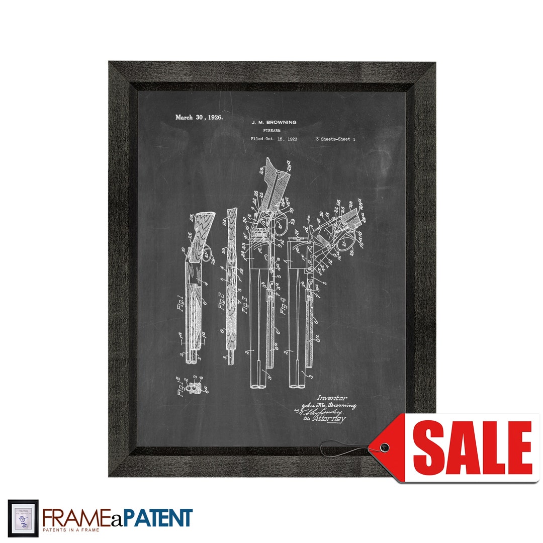 Browning Superposed Over/under Shotgun Patent Print Poster 1926 ...