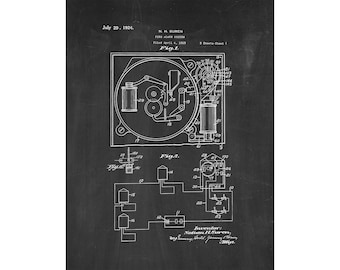 Fire-alarm System Patent Print Poster - 1924 -  Historical Vintage Wall Art