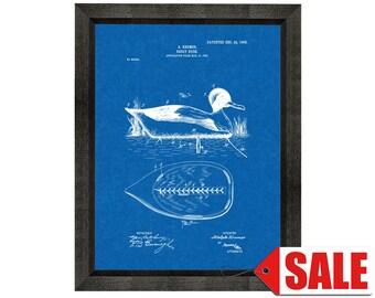 Decoy Duck Patent Print Poster - 1903 - Historical Vintage Wall Art - Great Gift Idea