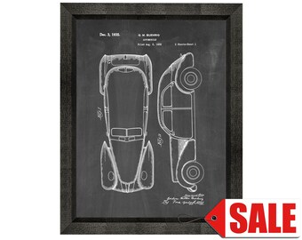 Cord Automobile Patent Print Poster - 1935 - Historical Vintage Wall Art - Great Gift Idea