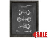Dumbbell and Indian Club Patent Print Poster - 1906 - Historical Vintage Wall Art - Great Gift Idea