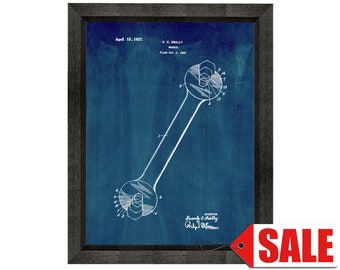 Wrench Patent Print Poster - 1927 - Historical Vintage Wall Art - Great Gift Idea