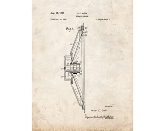 Dynamic Speaker Patent Print Poster - 1965 -  Historical Vintage Wall Art