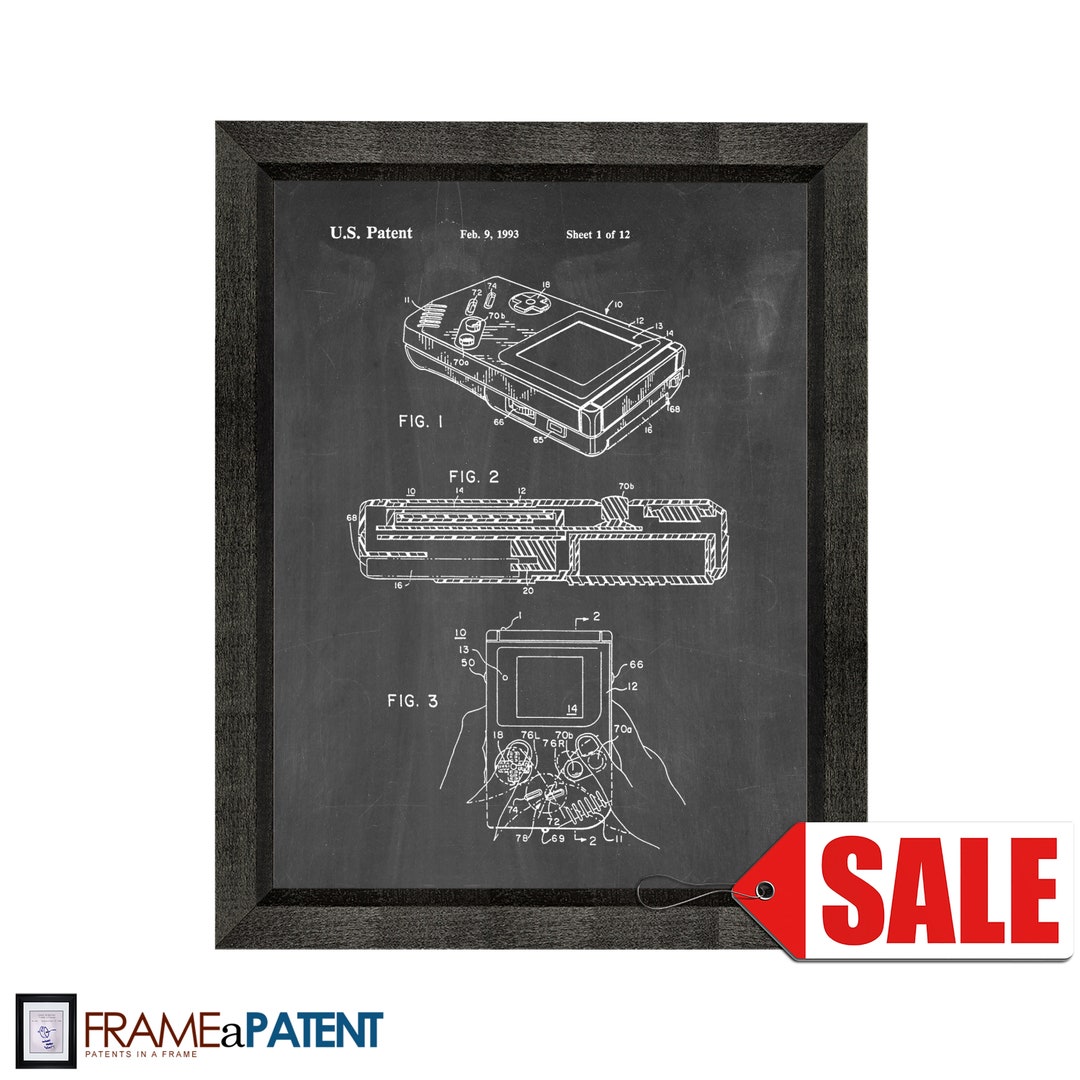 Gameboy Video Game System Patent Print Poster - 1993 - Historical ...