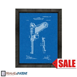 Luger Recoil Loading Small Arms Patent Print Poster - 1904 - Historical Vintage Wall Art - Great Gift Idea