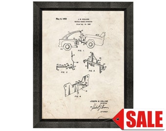 Tow Truck Patent Print Poster - 1958 - Historical Vintage Wall Art - Great Gift Idea
