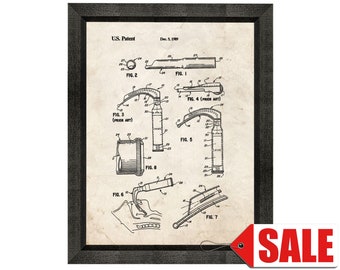 Laryngoscope Patent Print Poster - 1989 - Historical Vintage Wall Art - Great Gift Idea