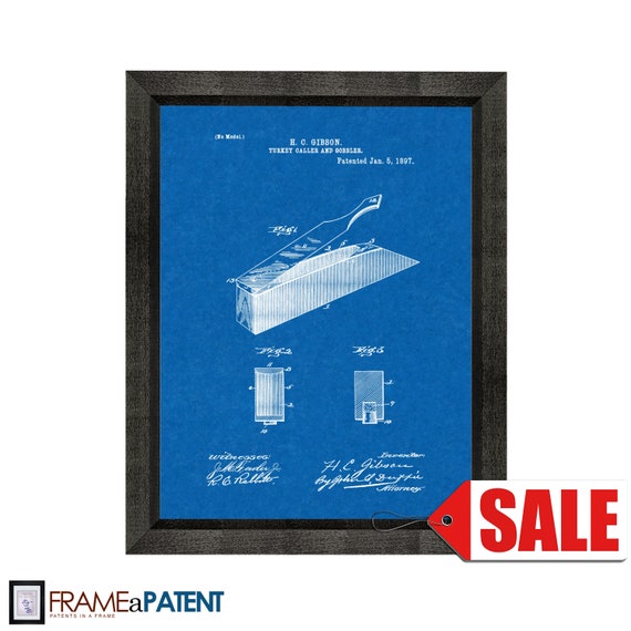Historical Vintage Wall Art 1897 Great Gift Idea Turkey Call Patent Print Poster