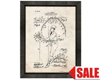Lineman's Safety Device Patent Print Poster - 1907 - Historical Vintage Wall Art - Great Gift Idea