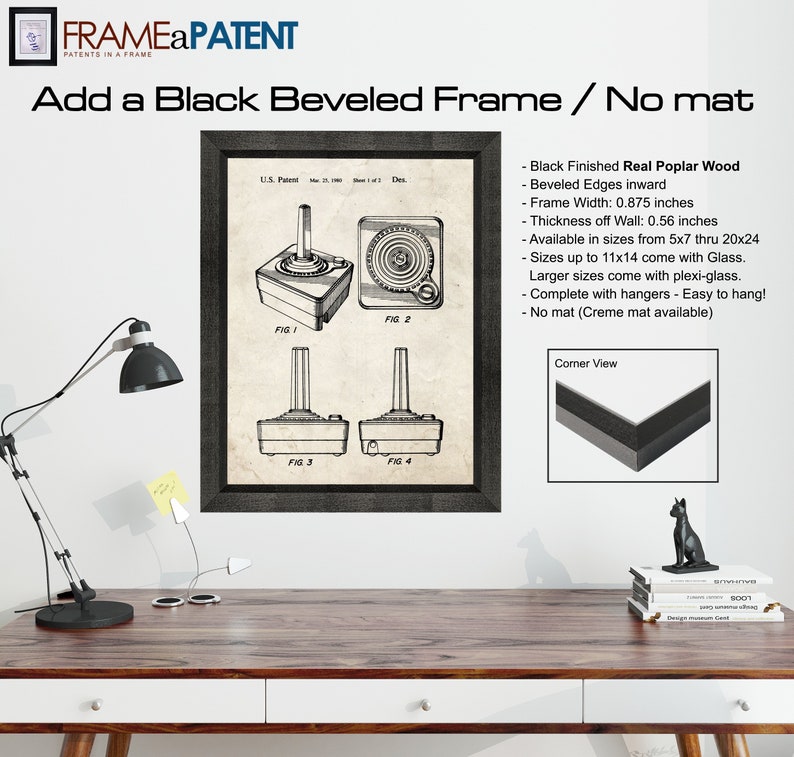 Atari 2600 Controller Patent Print Poster  1980  Historical image 3