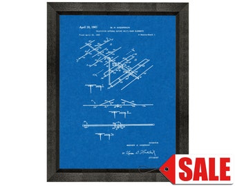 Shortwave Antenna Patent Print Poster Great Gift Idea 1930 Historical Vintage Wall Art