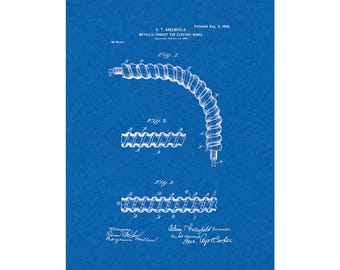 Metallic Conduit for Electric Wires Patent Print Poster - 1899 -  Historical Vintage Wall Art