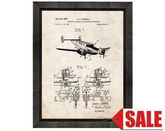 Governor and Method Of Synchronizing Engines Patent Print Poster - 1961 - Historical Vintage Wall Art - Great Gift Idea