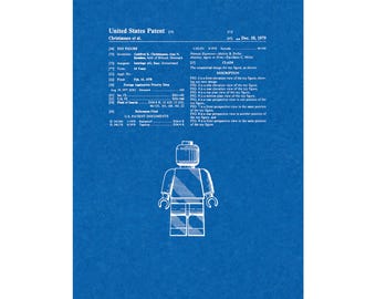 Building Blocksman Toy Patent Wall Art Poster Print 3