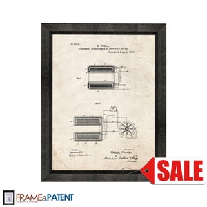 Tesla Electrical Transformer or Induction Device Patent Print Poster ...