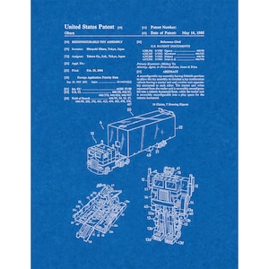 Transformers Optimus Prime Patent Print Poster - 1985 -  Historical Vintage Wall Art