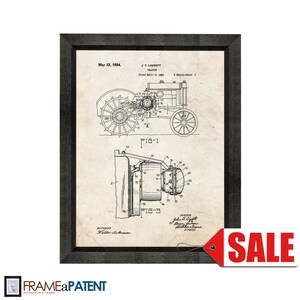Tractor Patent Print Poster - 1934 - Historical Vintage Wall Art - Great Gift Idea