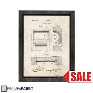 Toilet Paper Holder Patent Print Poster 1931 Historical Vintage Wall
