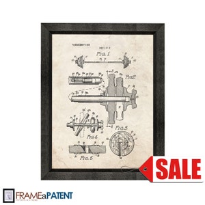 Barbell Patent Print Poster - 1973 - Historical Vintage Wall Art - Great Gift Idea