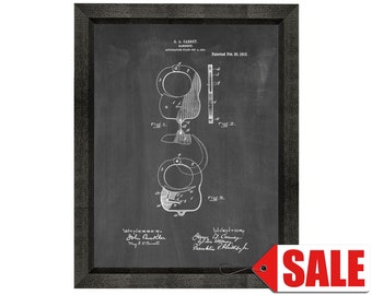 Handcuff Patent Print Poster - 1912 - Historical Vintage Wall Art - Great Gift Idea