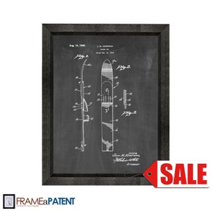 Water Ski Patent Print Poster - 1945 - Historical Vintage Wall Art - Great Gift Idea
