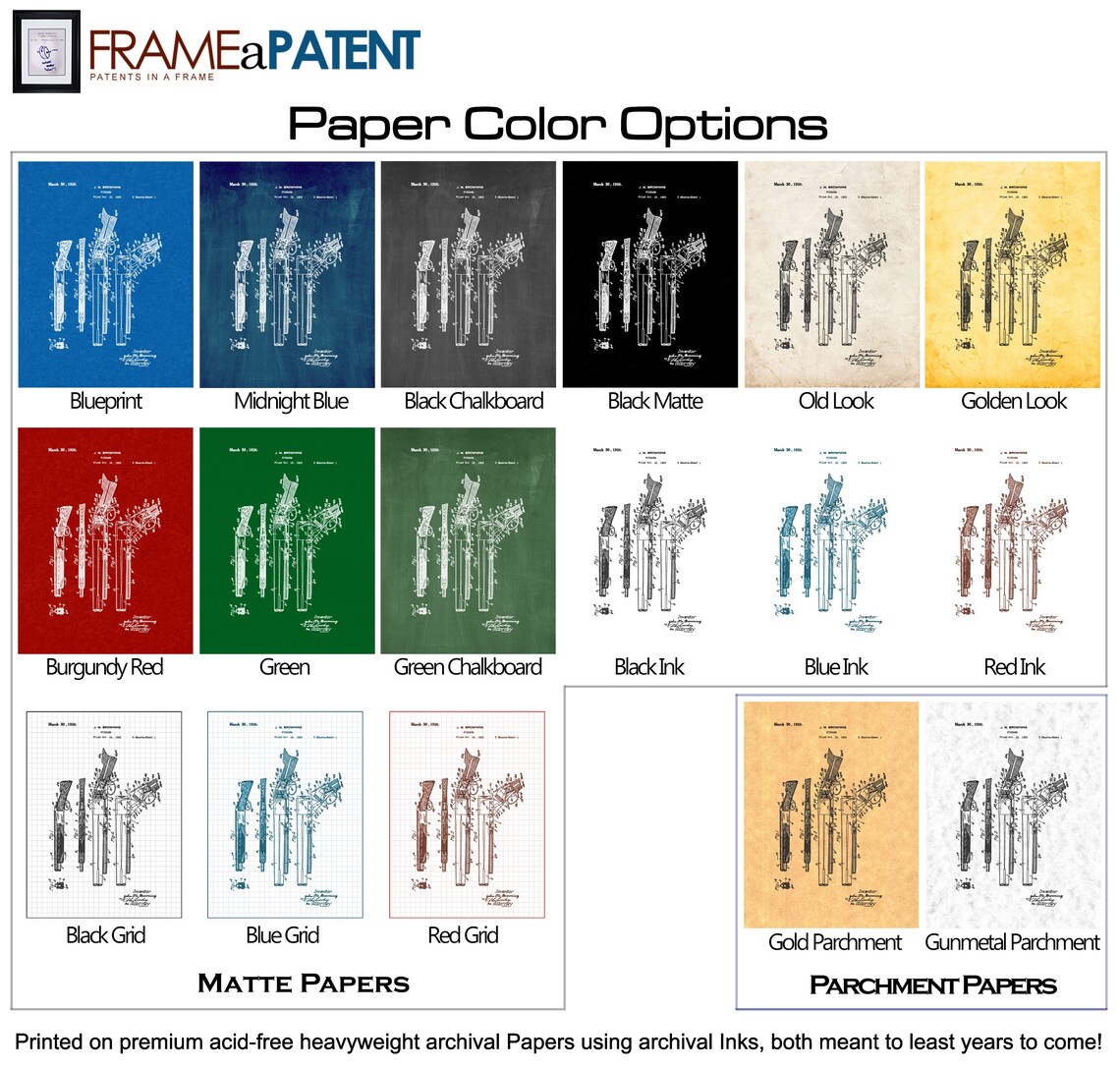 Browning Superposed Over/under Shotgun Patent Print Poster | Etsy