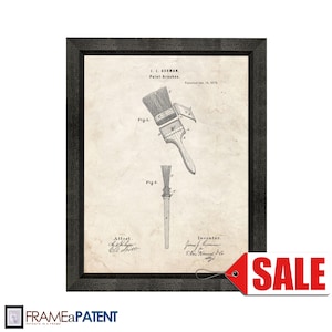 Paint Brushes Patent Print Poster - 1873 - Historical Vintage Wall Art - Great Gift Idea