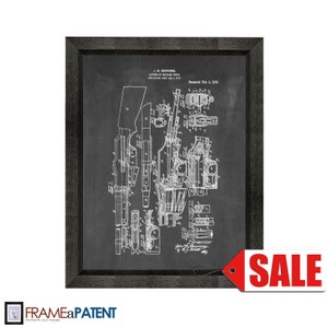 Browning Automatic Rifle Model of 1918 Patent Print Poster - 1919 - Historical Vintage Wall Art - Great Gift Idea