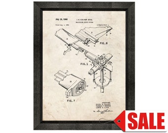 Helicopter Rotor System Patent Print Poster - 1966 - Historical Vintage Wall Art - Great Gift Idea