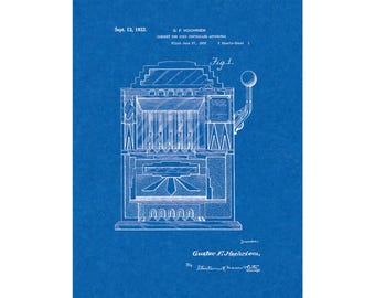 Cabinet For Coin Controlled Apparatus Patent Print Poster - 1932 -  Historical Vintage Wall Art