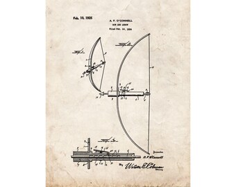 Bow And Arrow Patent Print Poster - 1925 -  Historical Vintage Wall Art