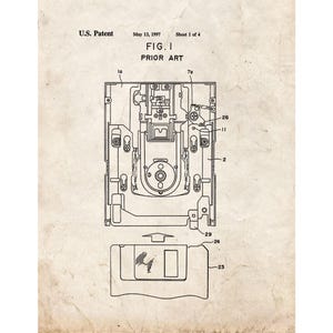 Floppy Disk Patent Print Poster - 1997 -  Historical Vintage Wall Art