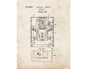 Floppy Disk Patent Print Poster - 1997 -  Historical Vintage Wall Art