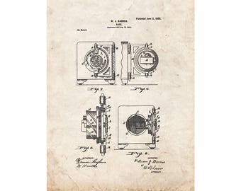 Safe Patent Print Poster - 1900 -  Historical Vintage Wall Art