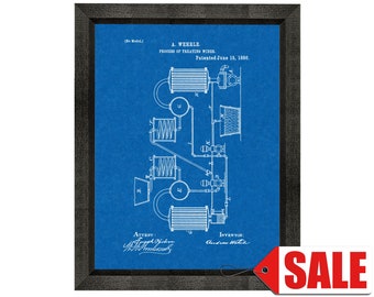 Process Of Treating Wine Patent Print Poster - 1886 - Historical Vintage Wall Art - Great Gift Idea