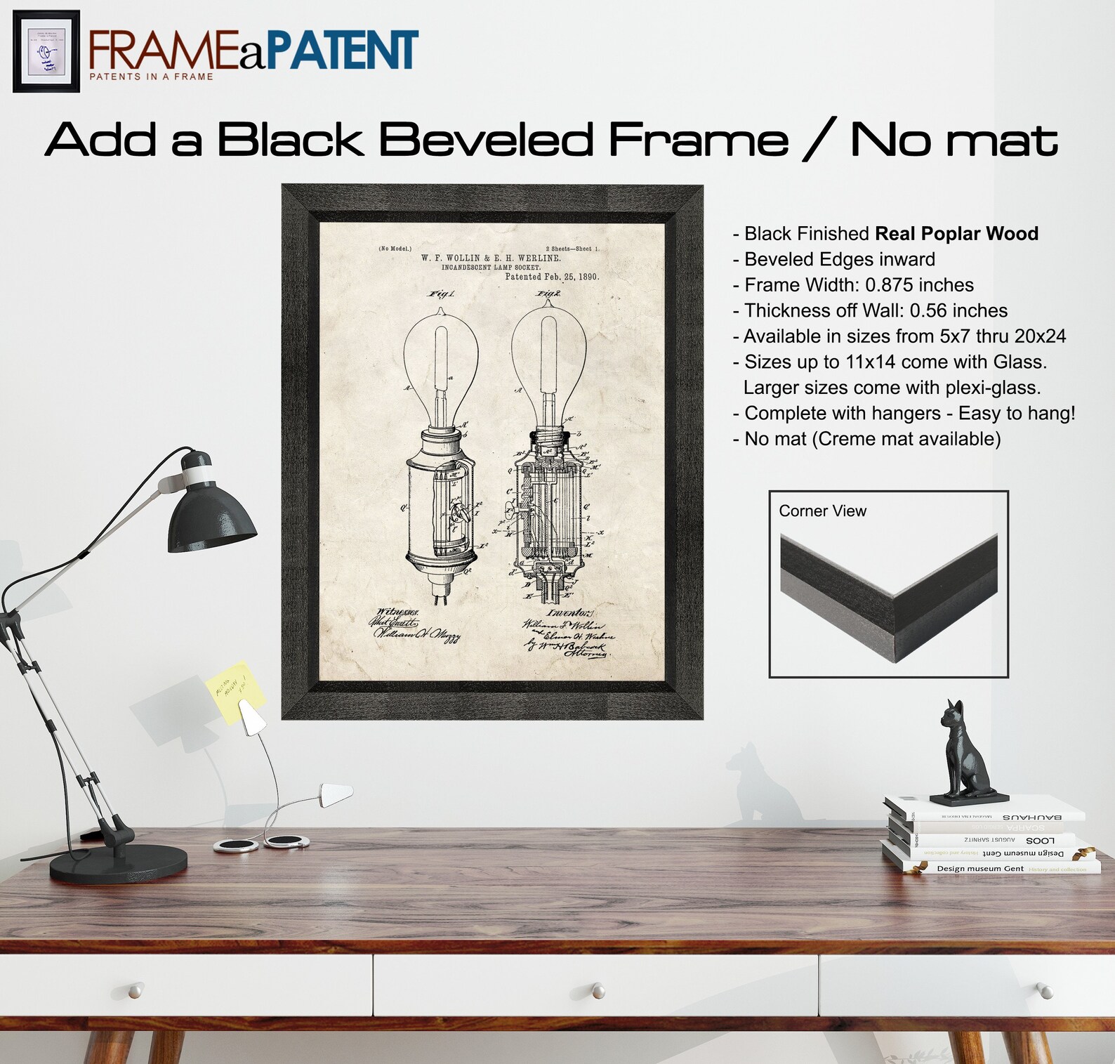 Incandescent Lamp Socket Patent Print Poster 1890 Etsy