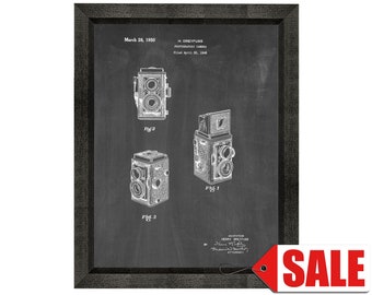Photographic Camera Patent Print Poster - 1950 - Historical Vintage Wall Art - Great Gift Idea