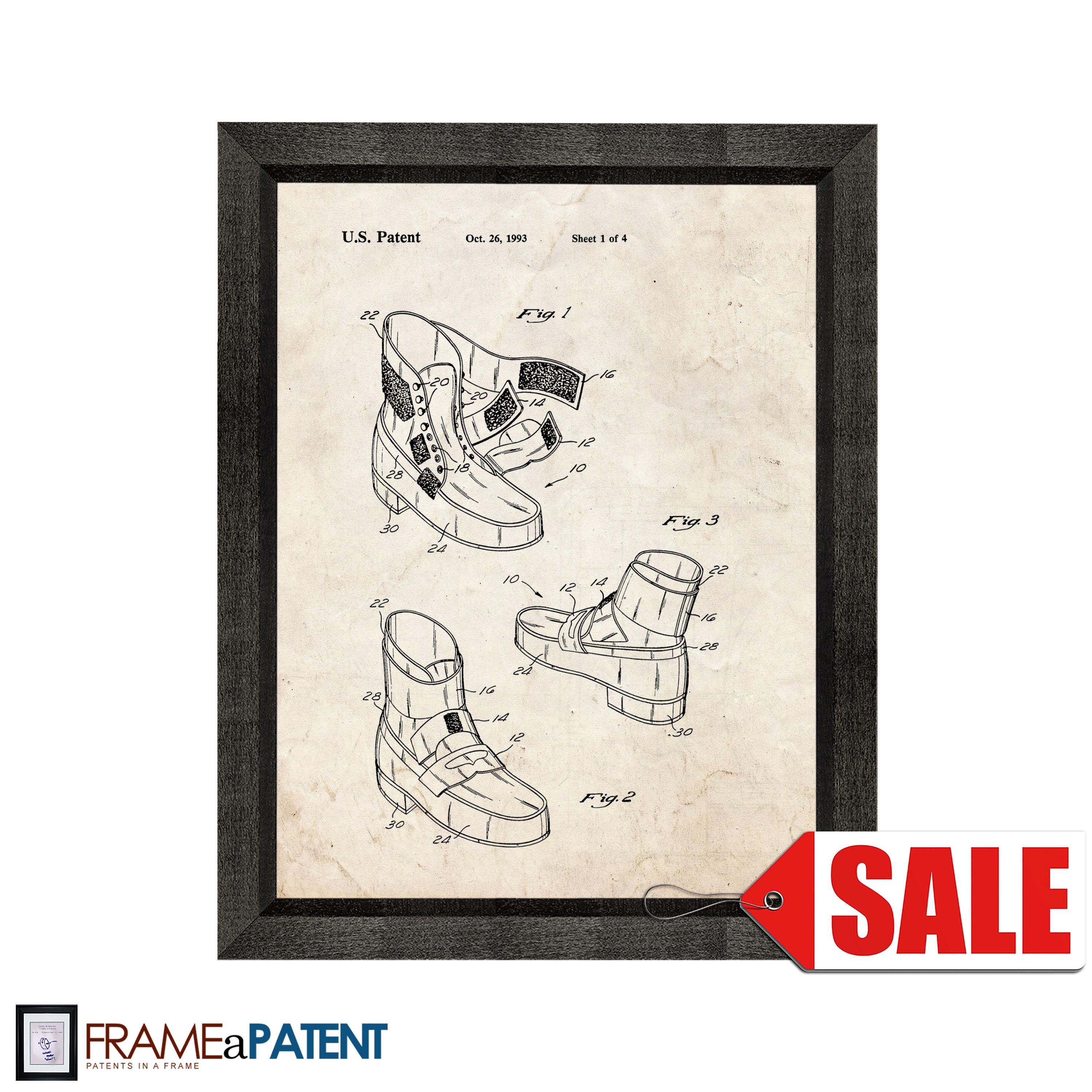 Michael Jackson's Anti-gravity Shoes Patent Print Poster - 1993