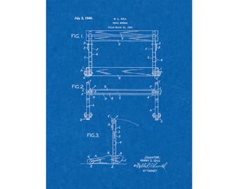 Track Hurdle Patent Print Poster - 1940 -  Historical Vintage Wall Art