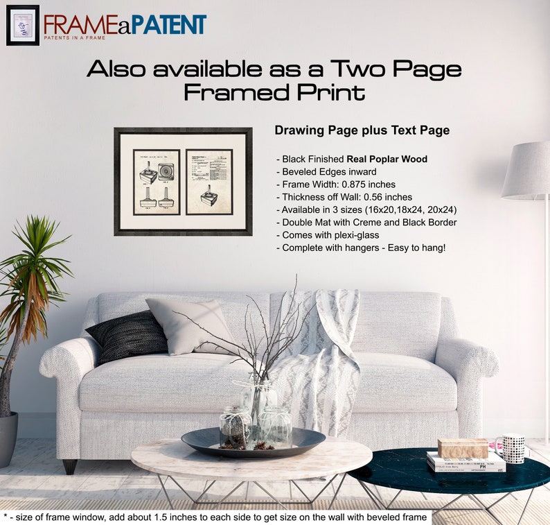 Atari 2600 Controller Patent Print Poster  1980  Historical image 6