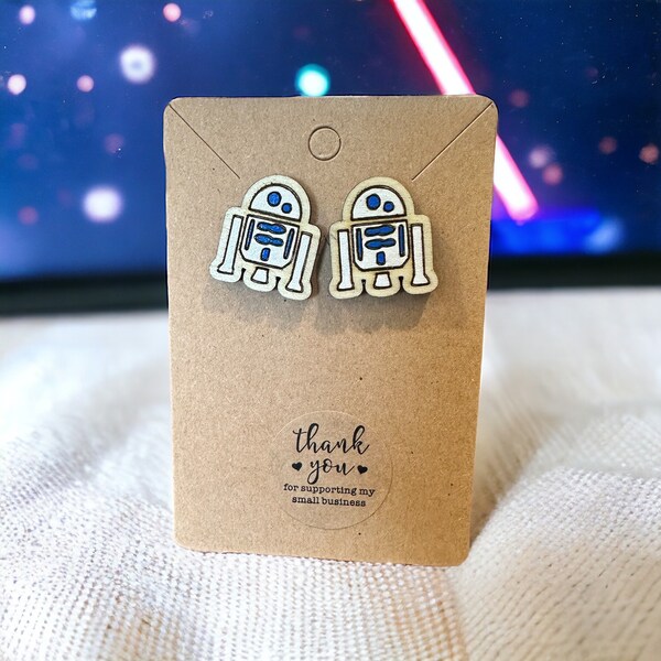 R2D2 Inspired Stud/Post Earrings | Star Wars | Droid