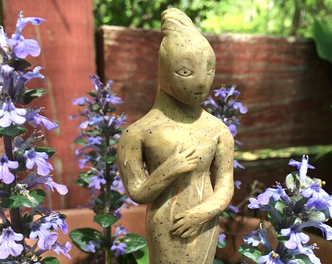 Garden Goddess Statue, Earth Mother Nature Nymph, Container Garden Devi