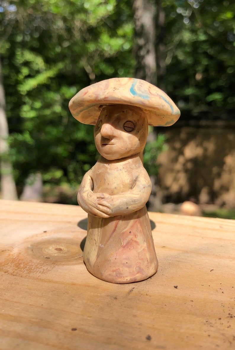 Mushroom man totem Mayan sacred sculpture garden art unique Etsy