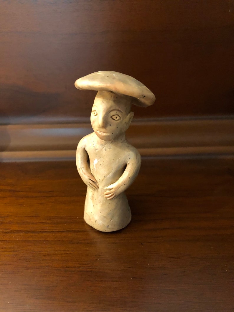 Mushroom man totem Mayan sacred sculpture garden art unique Etsy
