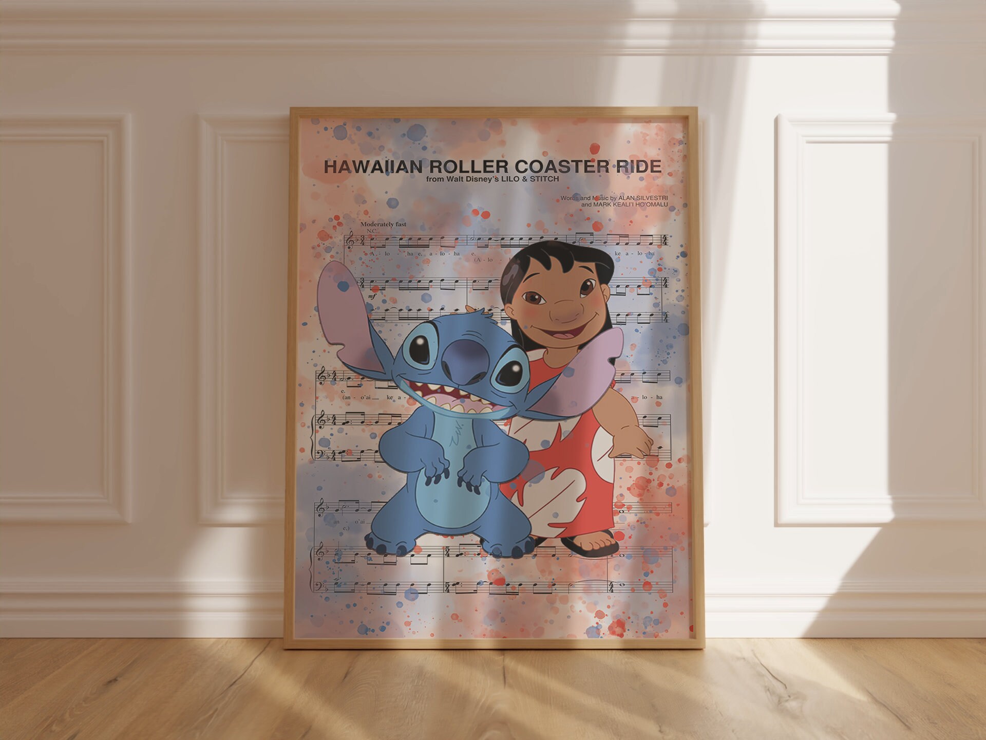 Lilo and Stitch Hawaiian Roller Coaster Ride Music Sheet Art - Etsy